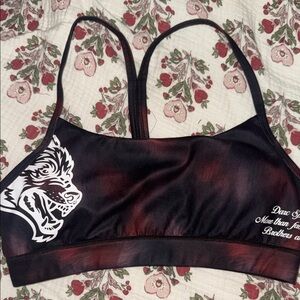 Darc Sport Black & Red Graphic Sports Bra